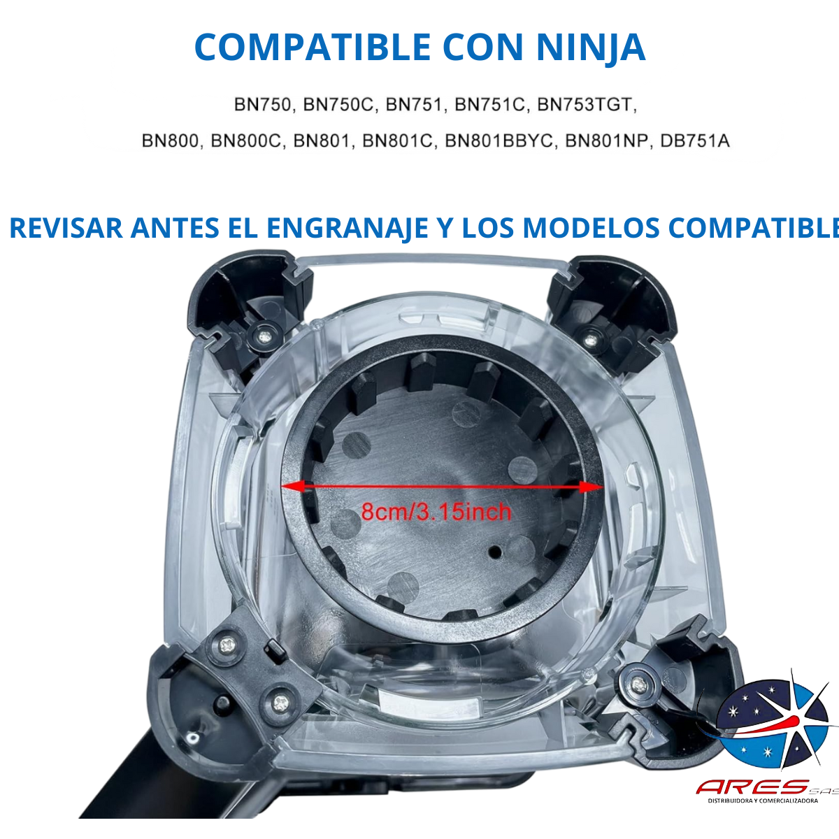 Kit Acople/Engranaje Grande Para Licuadora Ninja