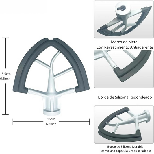 Batidor De Borde Flexible Para Kitchenaid De 4.5/5 de galón
