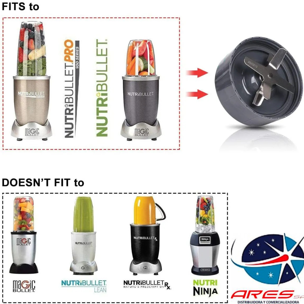 Pack X 4 Piezas Cuchillas Y Empaques Nutribullet