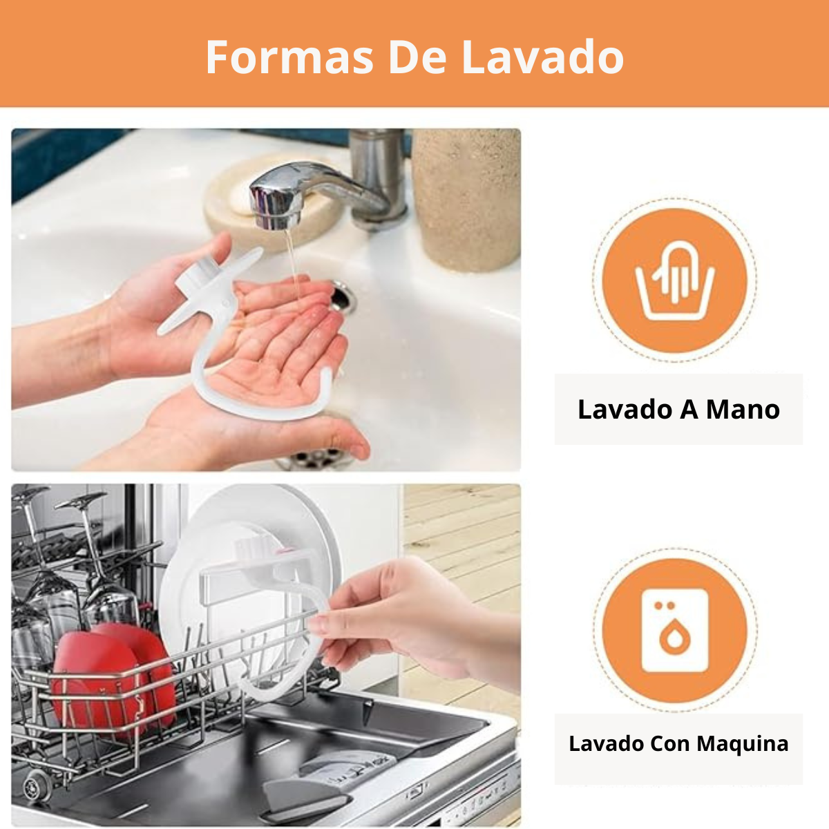 GANCHO DE MASA RECUBIERTO PARA KITCHENAID 4.5 / 5 QT – MODELO K45DH