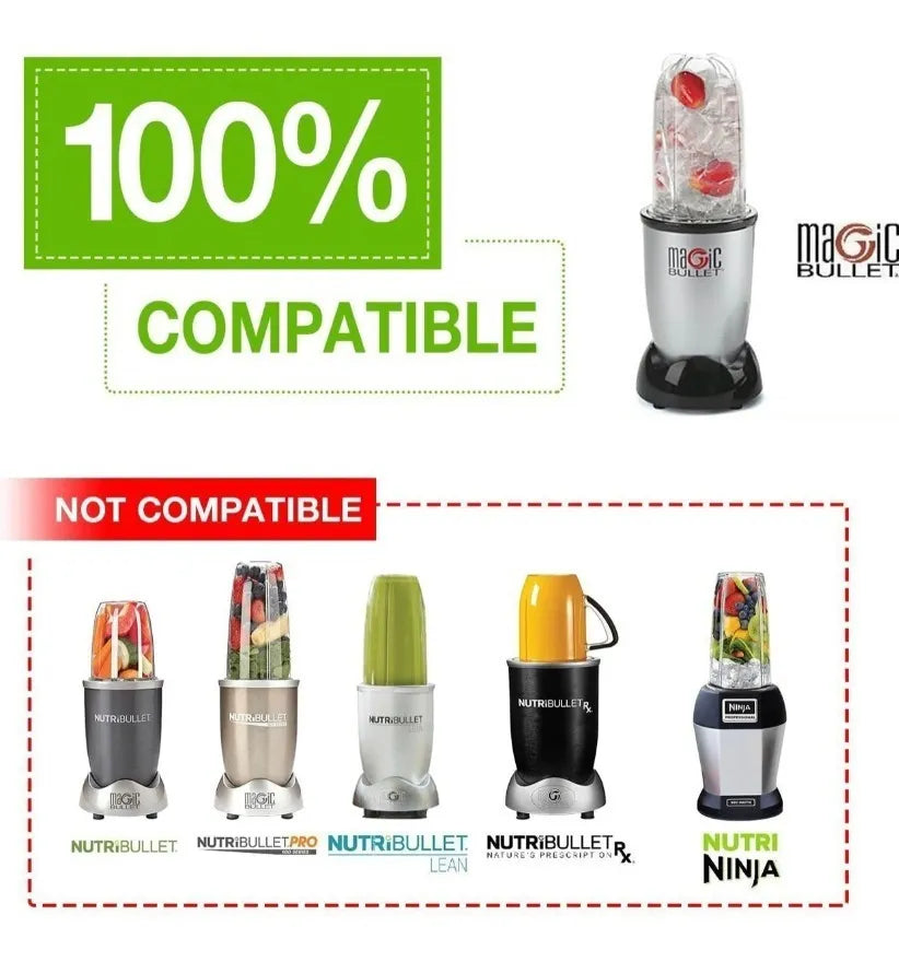 Kit Vaso 16 Oz+Base Cuchilla Para Magic Bullet