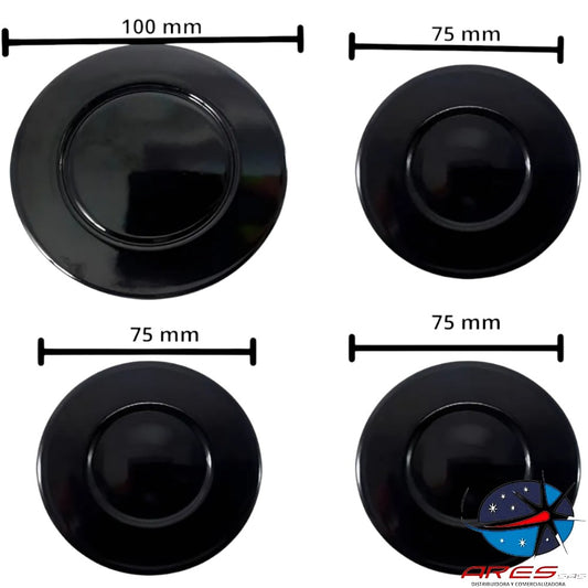 Juego Tapas De Quemador Challenger 1 Grande+ 3 Medianas