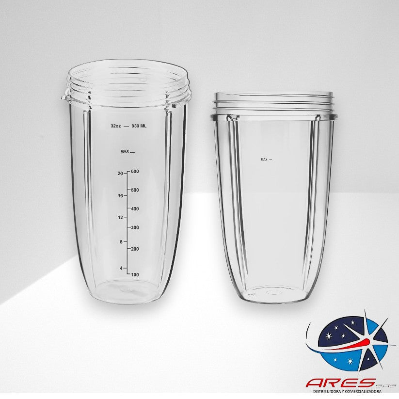 Pak Vaso de 32 + Vaso 24 Oz para Nutribullet de 600-900 w
