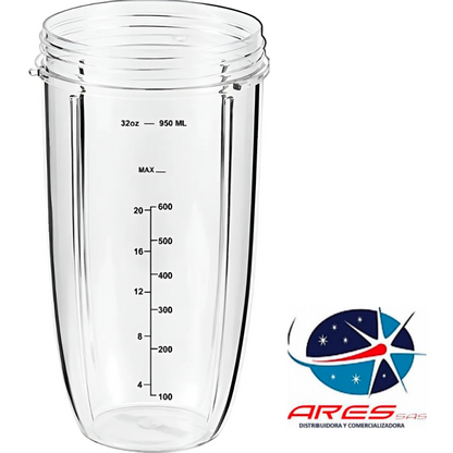 Pack X2 Vasos 32 Oz +Aro para Nutribullet 600-900w