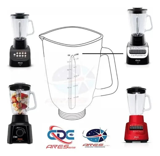 Vaso Vidrio Genérico Para Licuadora Imusa Infiny Force