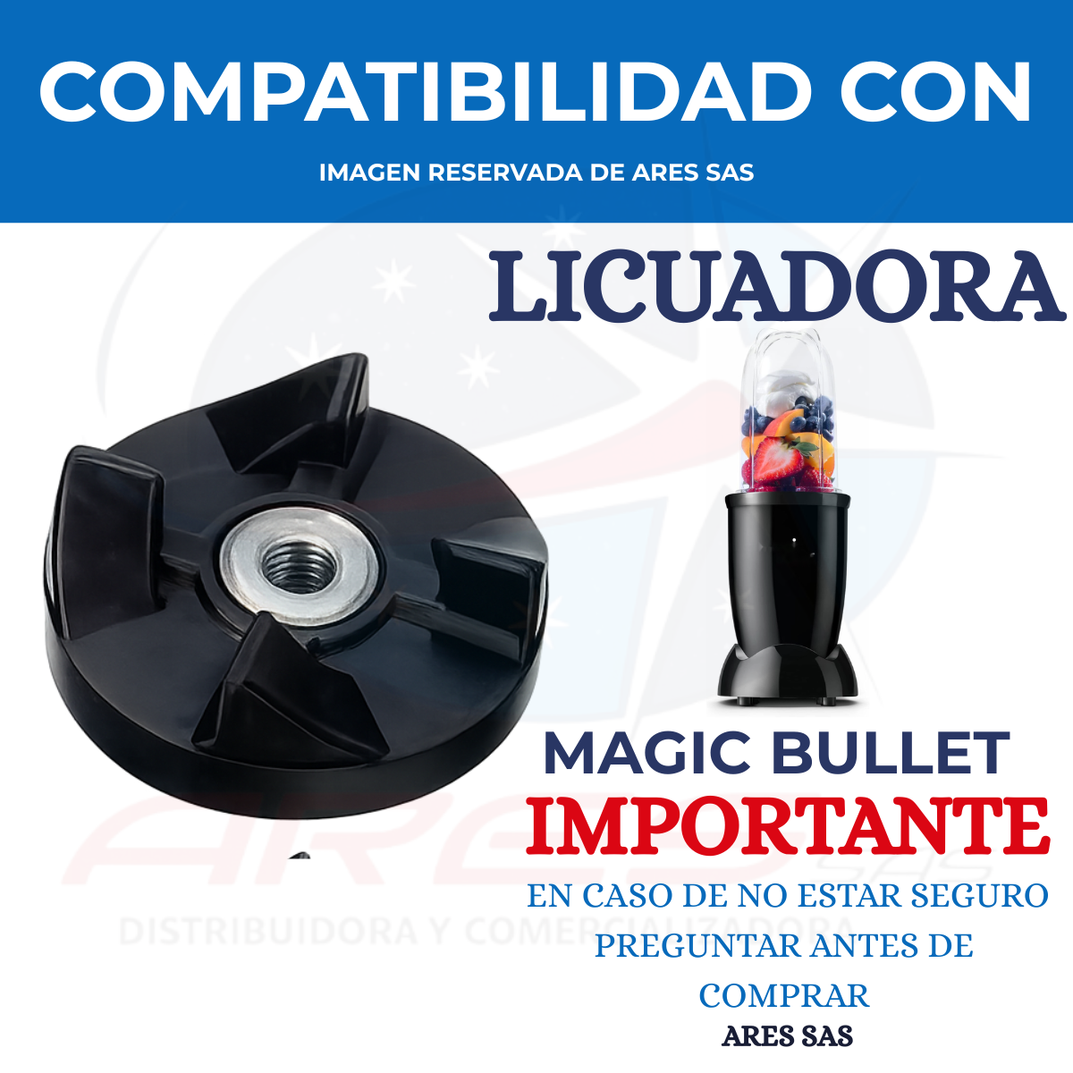 Acople Para Cuchilla Magic Bullet