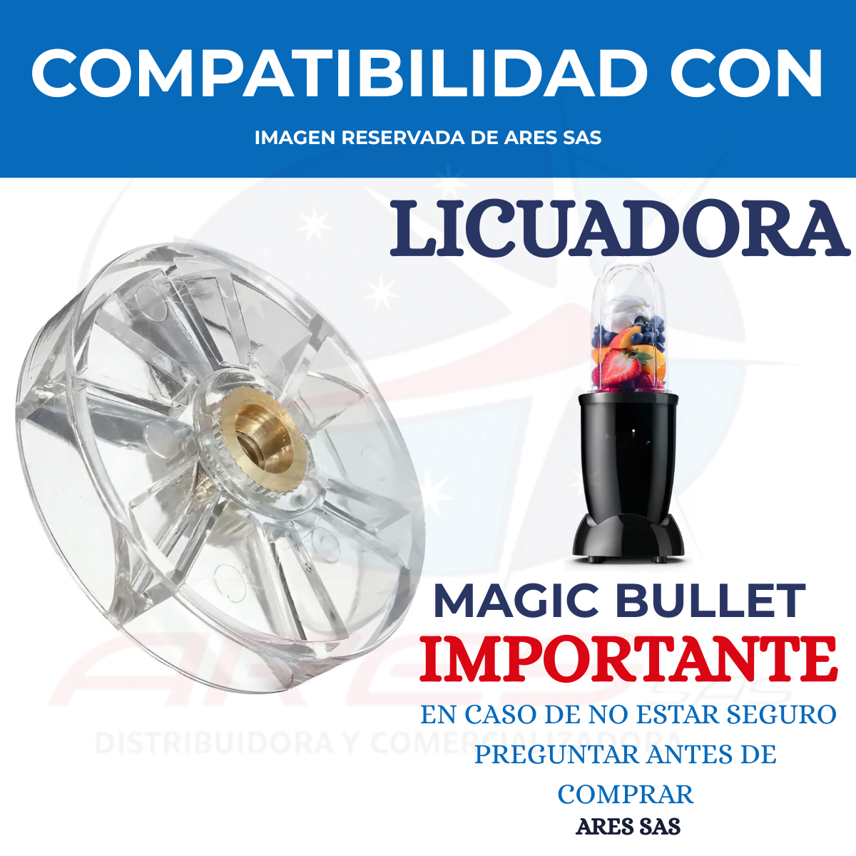Acople Motor Para Licuadora Nutribullet 600-900 W