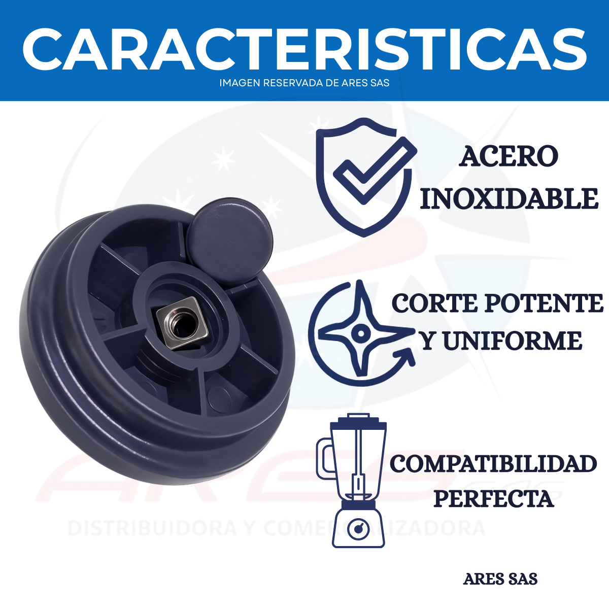 Acople X2 Para Motor Licuadora Optimix/Infinyforce/Powermix