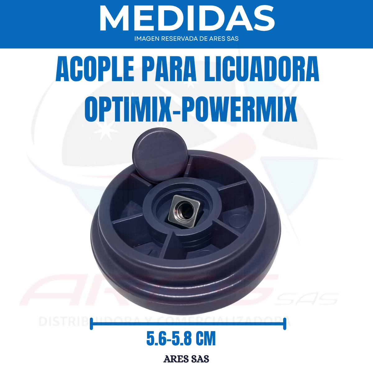 Acople X2 Para Motor Licuadora Optimix/Infinyforce/Powermix