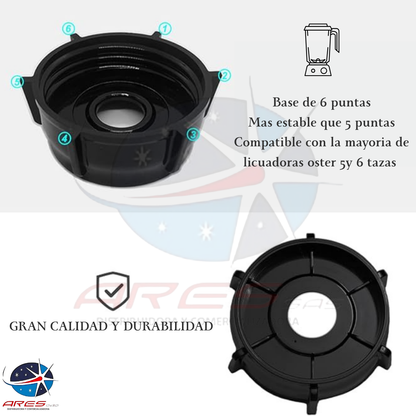Kit Vaso Cuadrado + Base + Cuchilla 4 Aspas Para Licuadora Oster