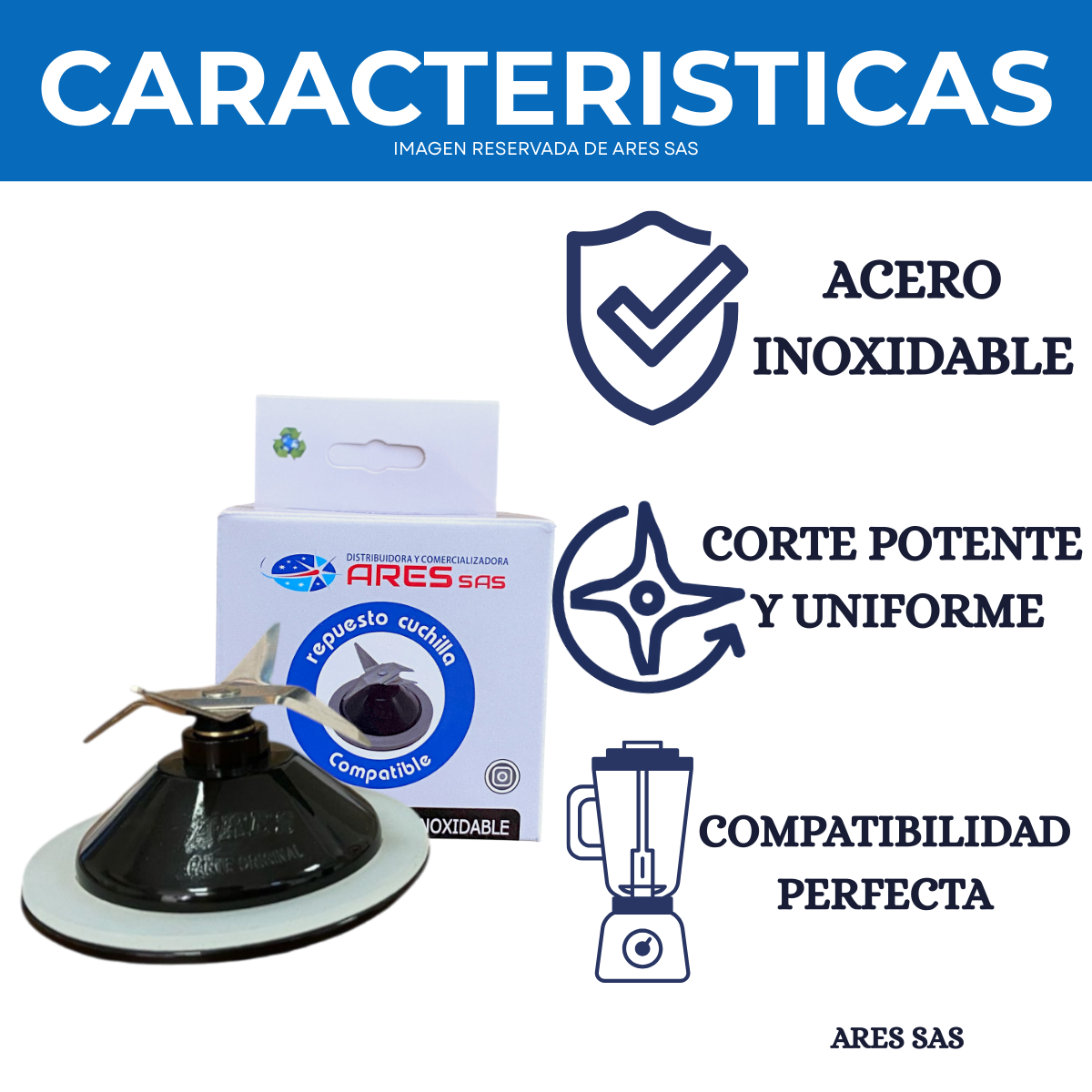 Cuchilla para licuadora Imusa InfinyForce