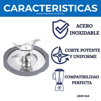 Cuchilla Xpert 6 Aspas + Acople Para Licuadora Oster Xpert Reversible