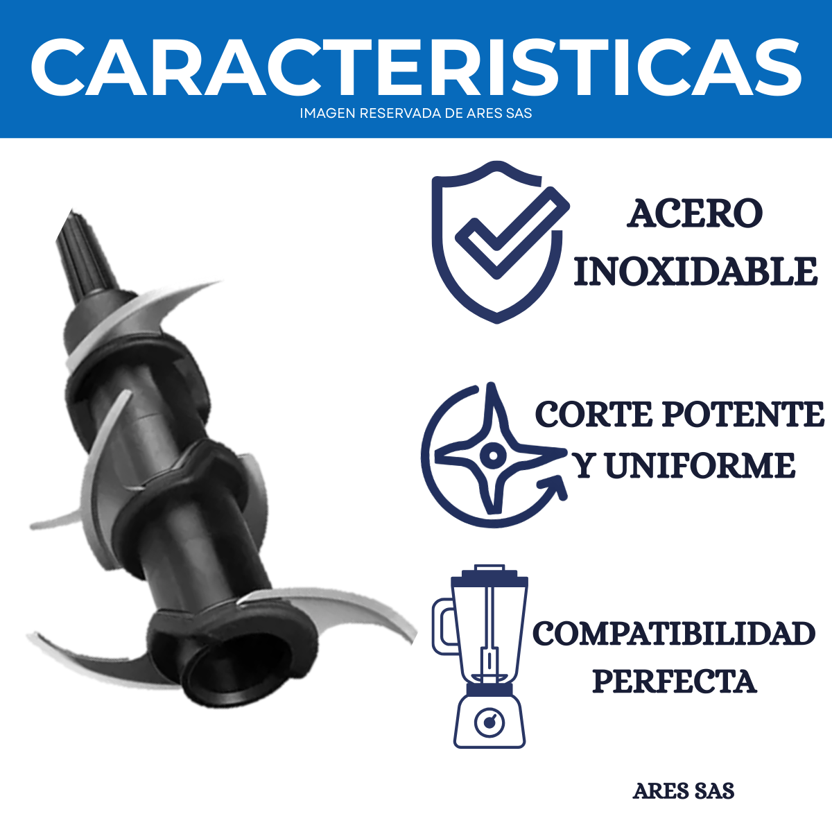 Cuchilla Para Licuadora Ninja De 72 Onzas