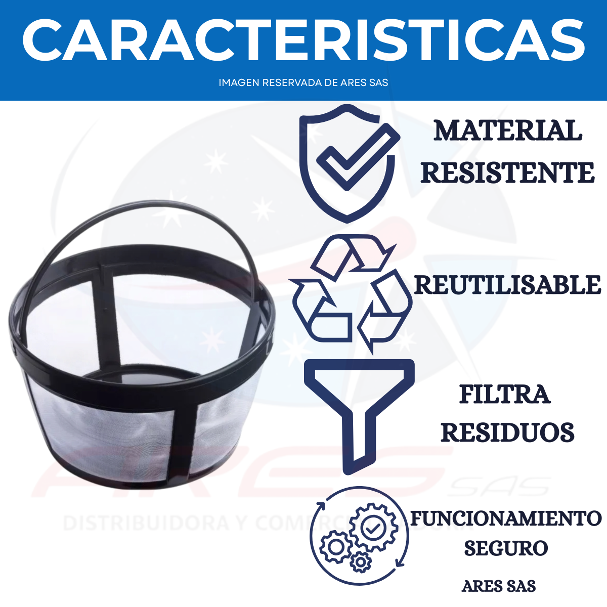 Filtro de cafetera 10-12 Tazas Diversas marcas