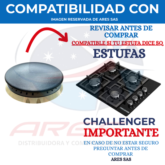 Juego X4 Tapas para Estufa Challenger Linea SQ