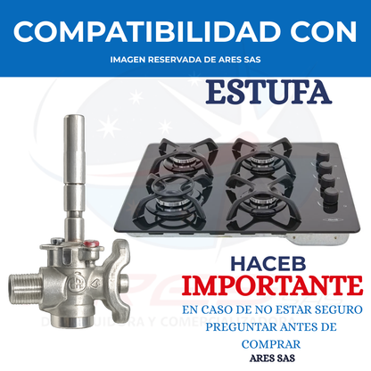 Valvula Brida Larga Aluminio Para Estufa Haceb