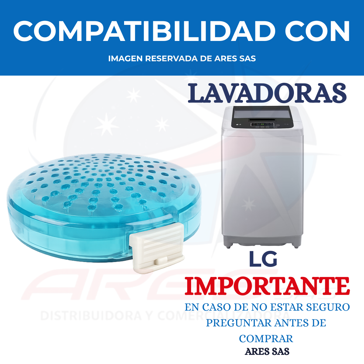 Filtro Redondo Para Lavadora LG