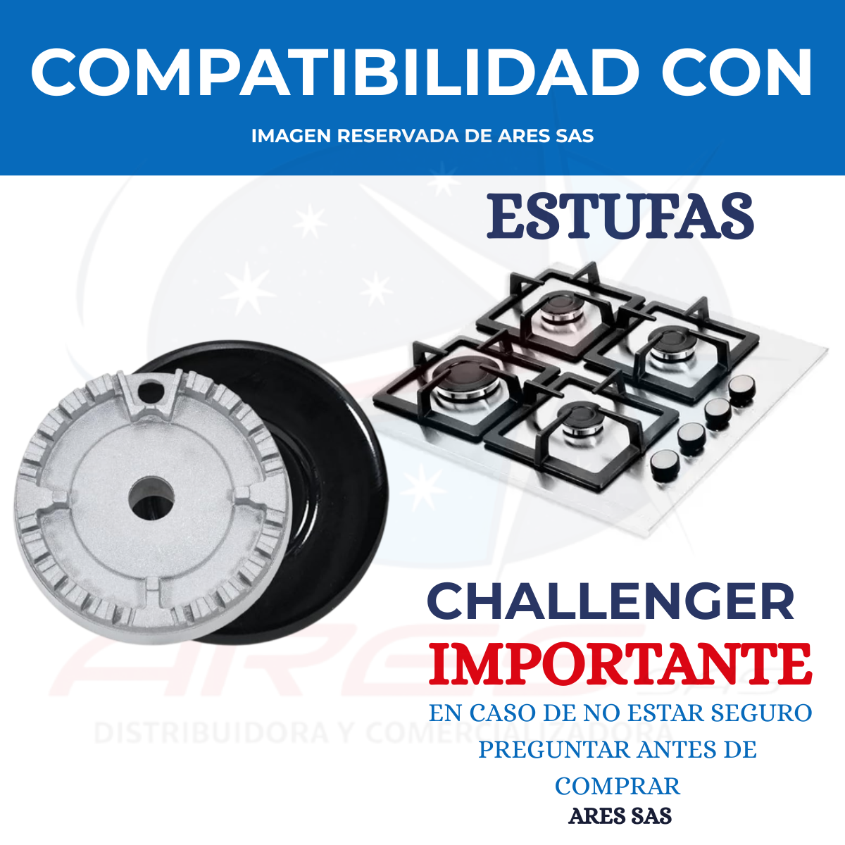 Difusor Mediano Con Tapa Para Estufa