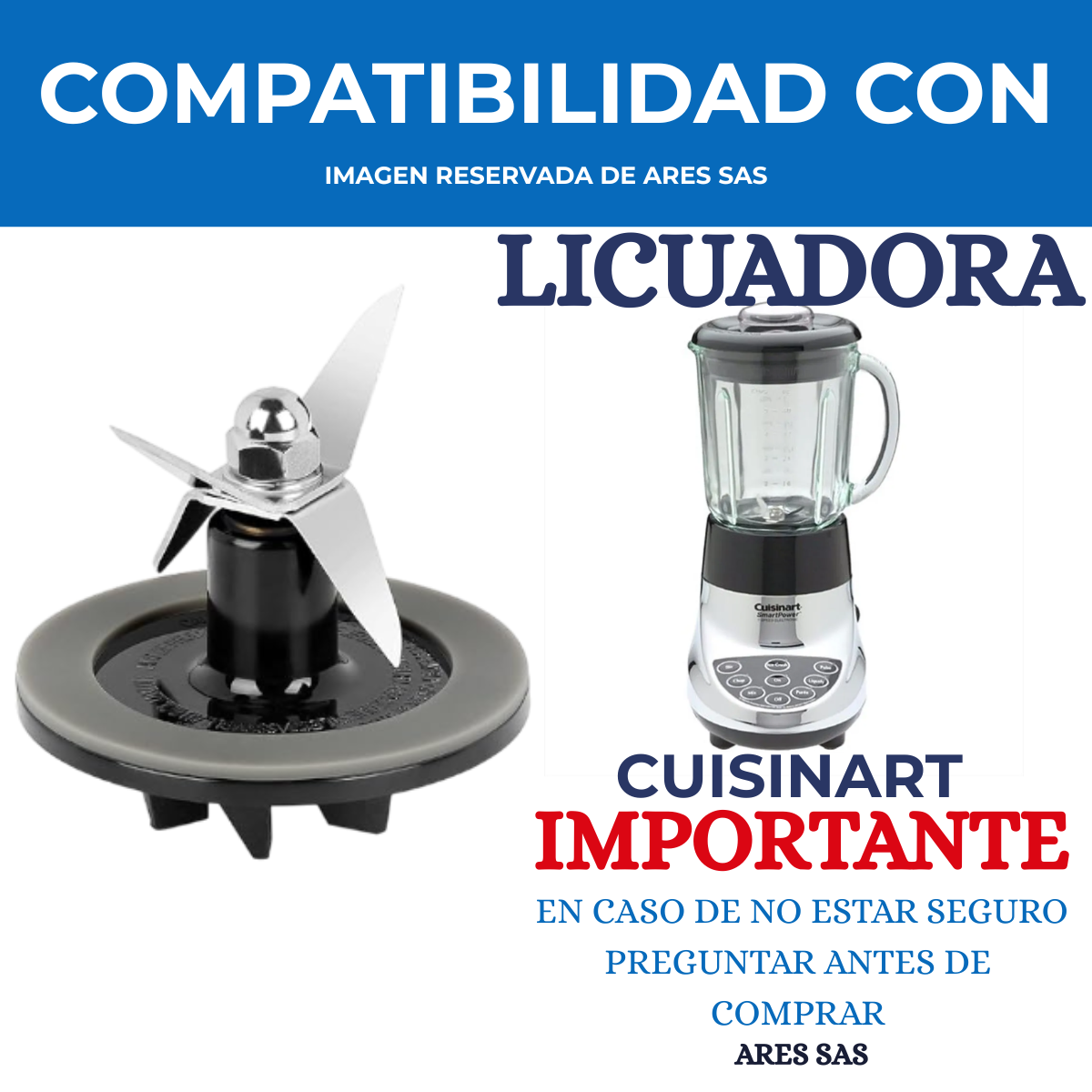 Cuchilla para licuadora Cuisinart