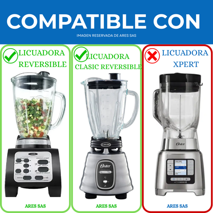 Kit Vaso Reversible + Tapa Para Licuadora Oster Reverible