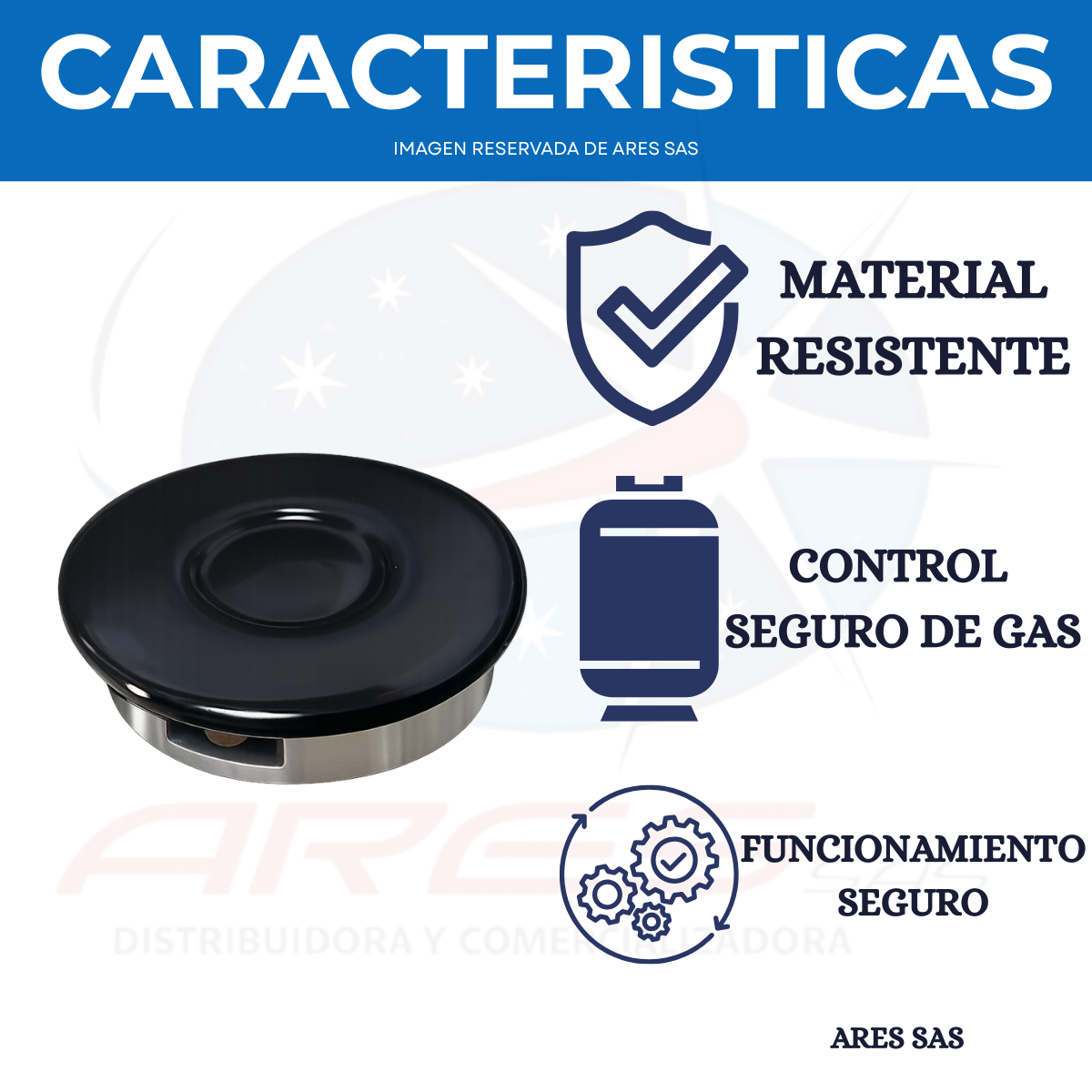 Difusor Pequeño Con Tapa Para Estufa CHALLENGER