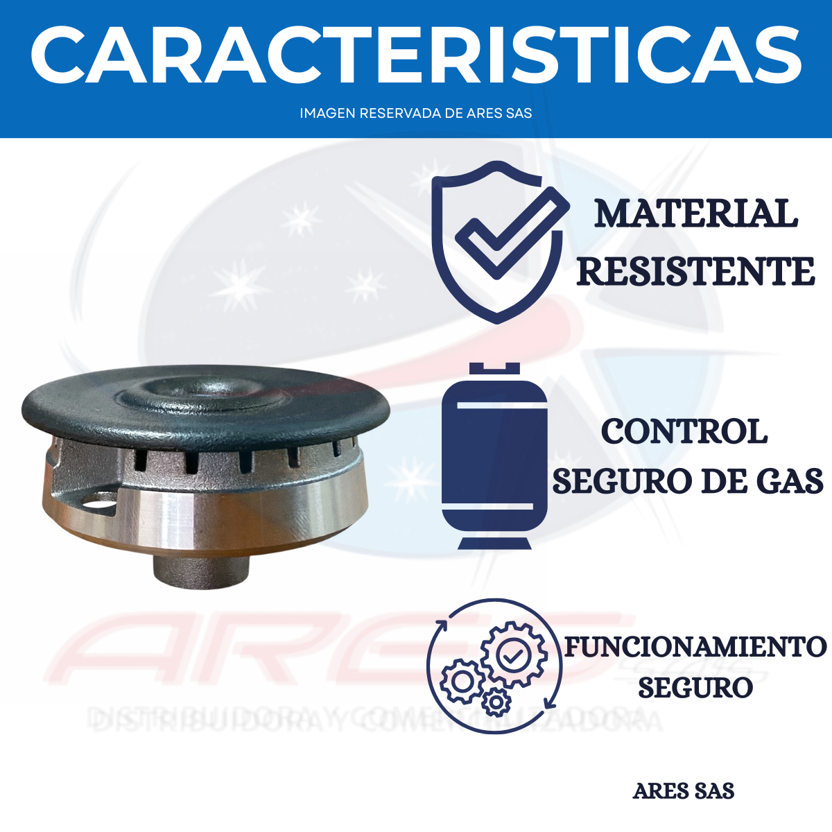 Quemador + Tapa Auxiliar Para Estufa Challenger SP
