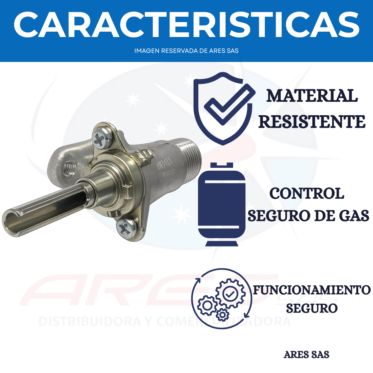 Valvula Recta Para Estufa Mabe