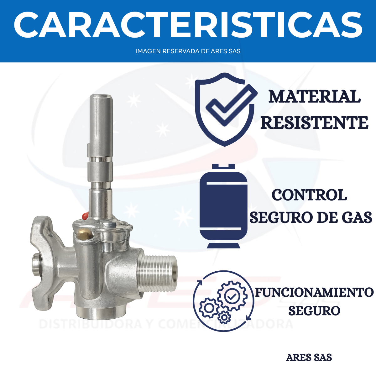 Valvula Brida Corta Aluminio Para Estufa Haceb