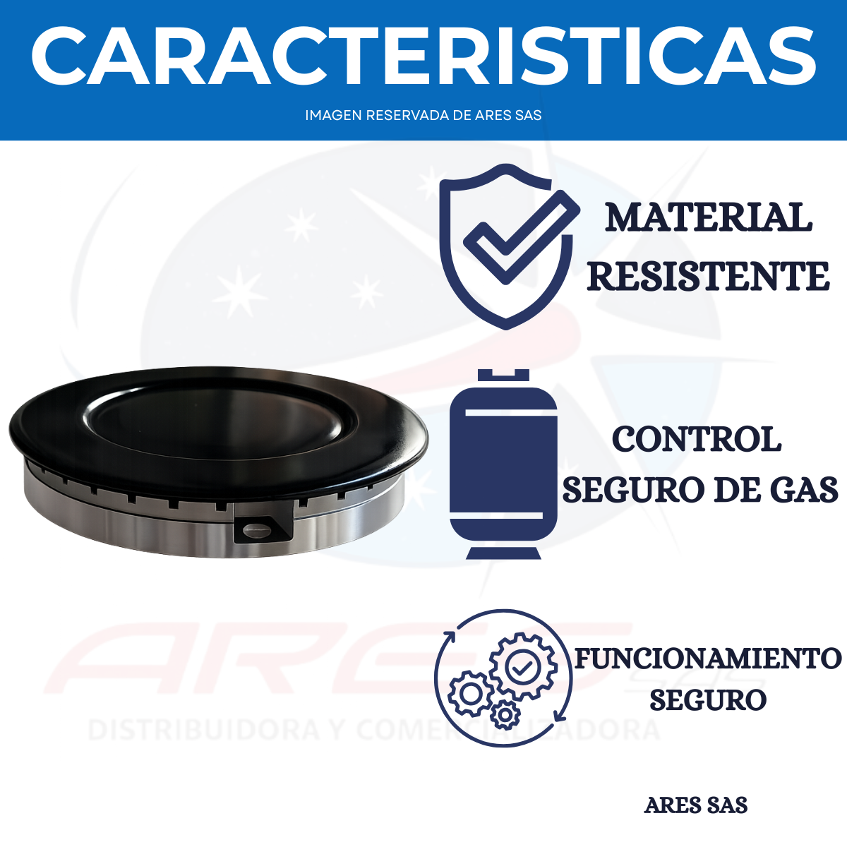 Difusor Mediano Con Tapa Para Estufa