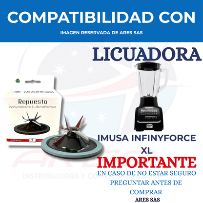 Cuchilla Para Licuadora Imusa Infinyforce XL