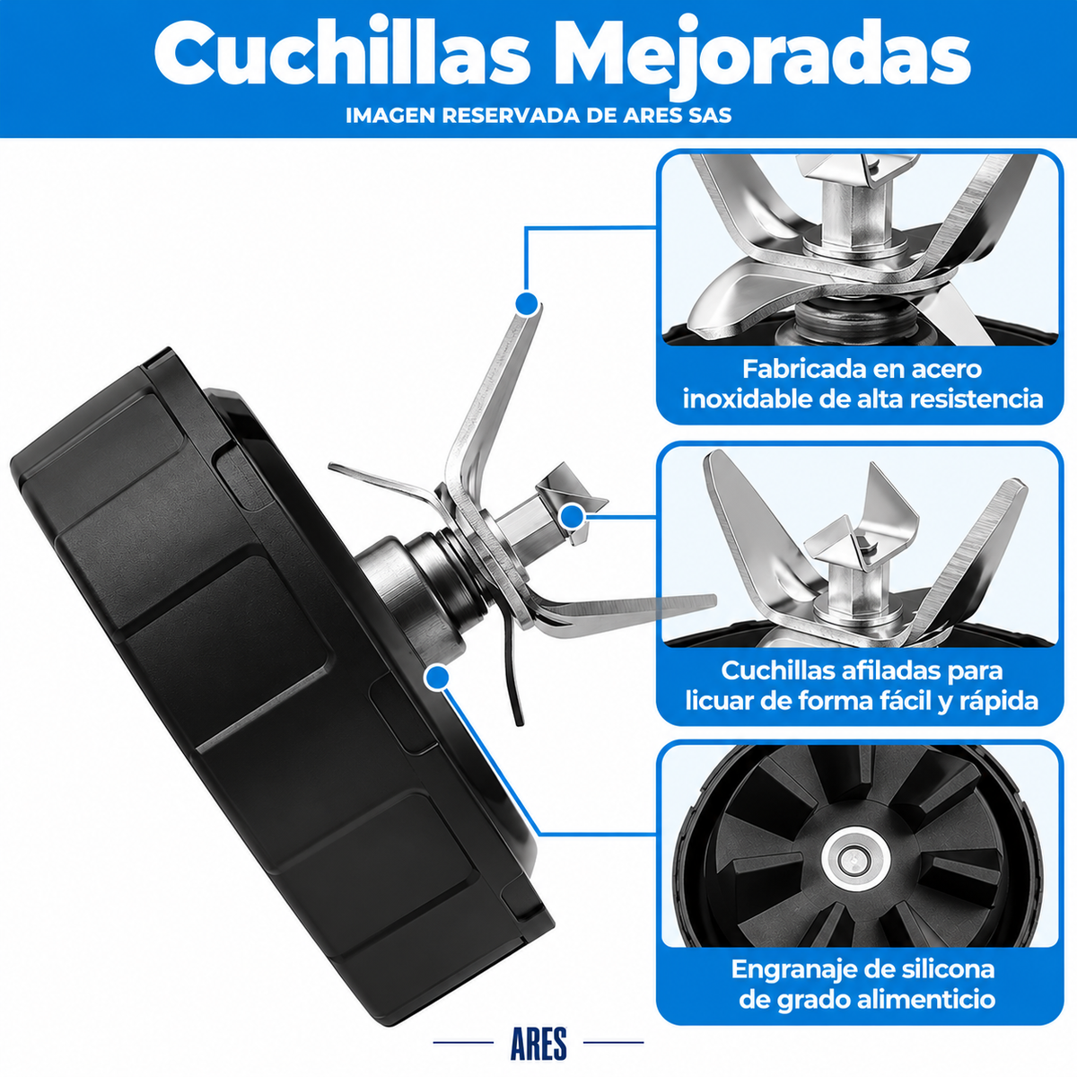 Cuchilla Para Licuadora Ninja Blensence-Duo