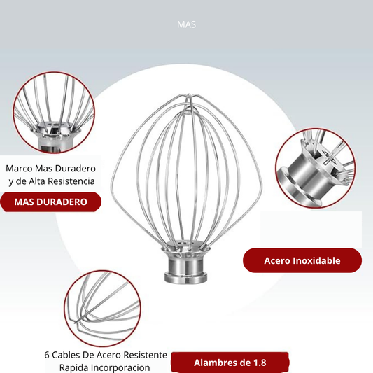 BATIDOR DE 6 ALAMBRES  PARA KITCHENAID 4.5 / 5 QT – MODELO K45WW