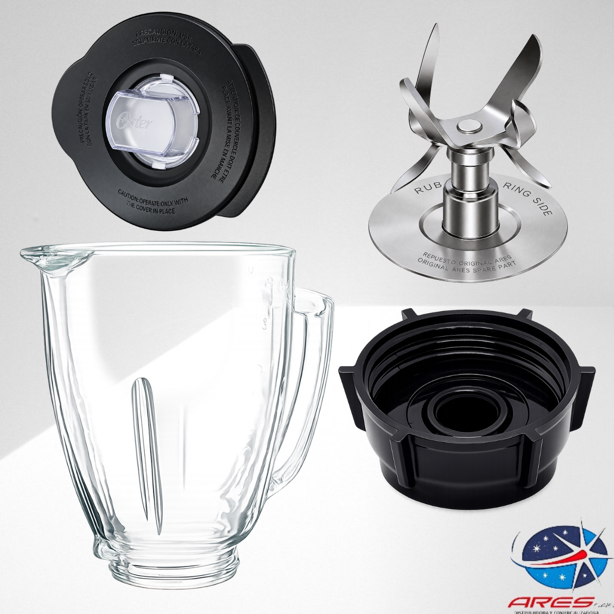 Kit Vaso AllDrive + Cuchilla + Base + Tapa para Licuadora Oster