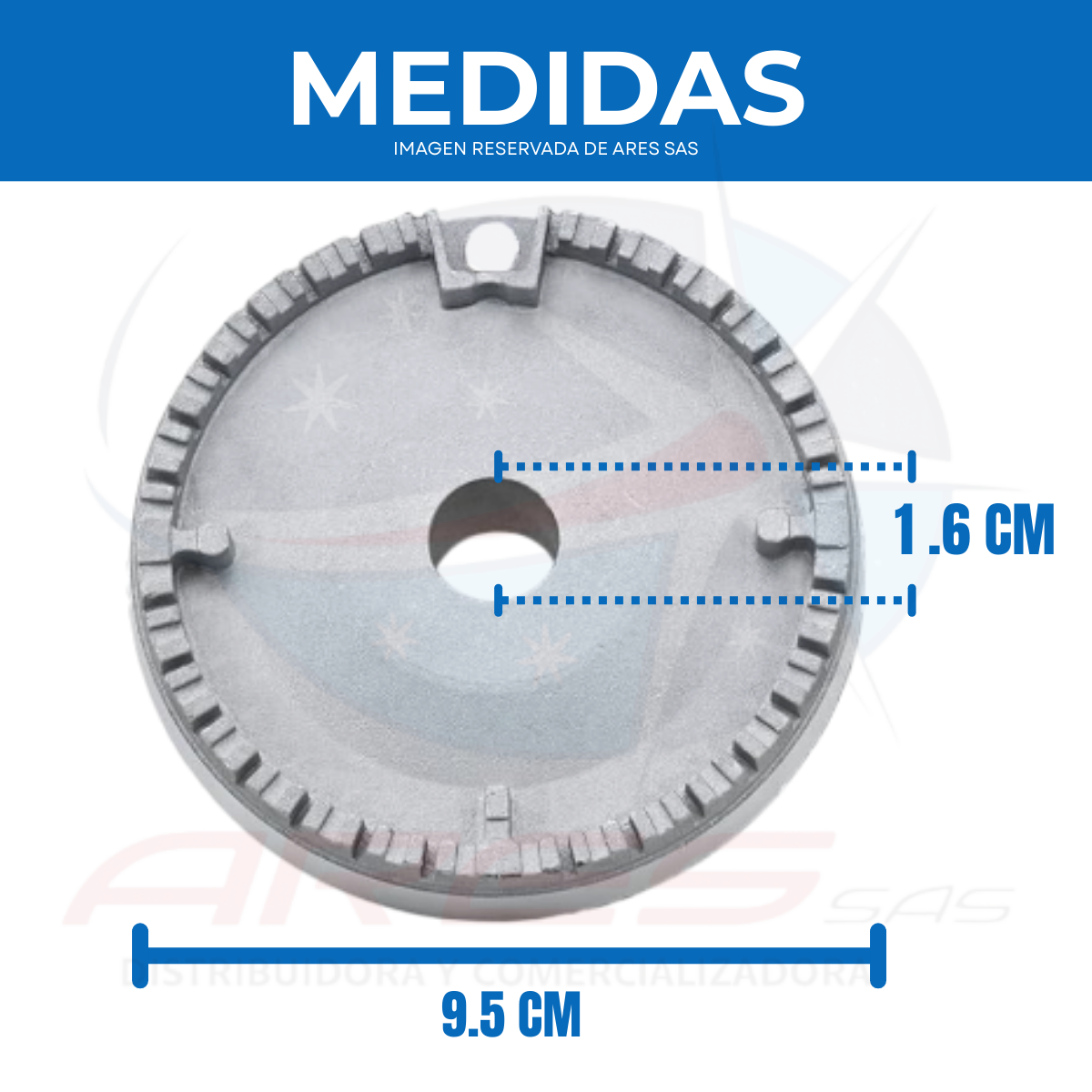 Difusor Rápido Con Tapa Para Estufa CHALLENGER