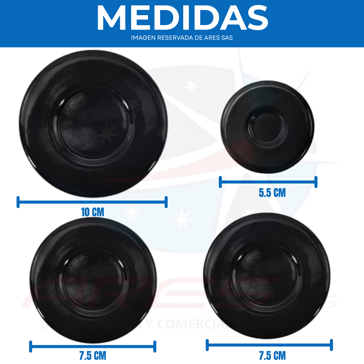 Juego X4 De Quemadores Challenger Con Tapa Para Estufa A Gas
