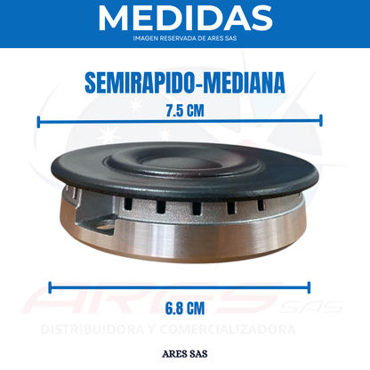 Quemador + Tapa SemiRapido Para Estufa Challenger SP