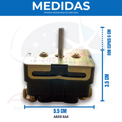 Repuesto Para Estufa Eléctrica Control 3 Calores Antiguo