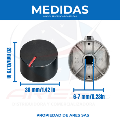 Perilla Negra Para Estufa Challenger X4