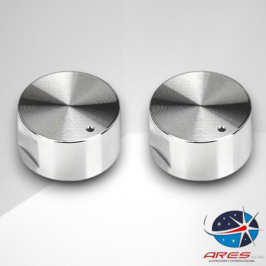 Perilla Para Estufa Challenger Plateada X2