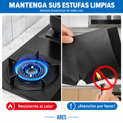 Protector Para Estufa Reutilizable X4 unidades