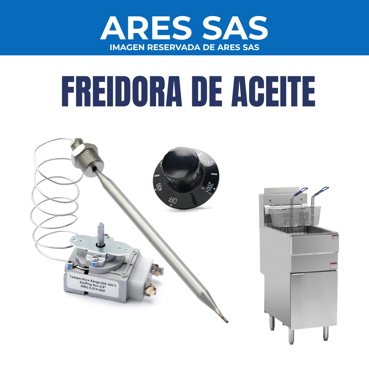 Termostato Para Freidora de Aceite Robertshaw