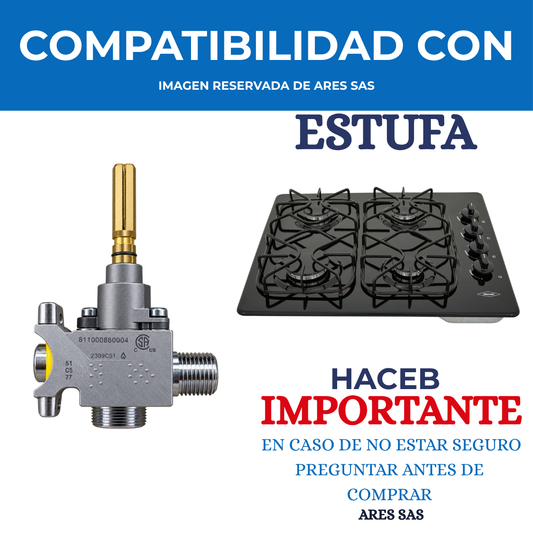 Valvula Cuadrada Para Estufa Haceb