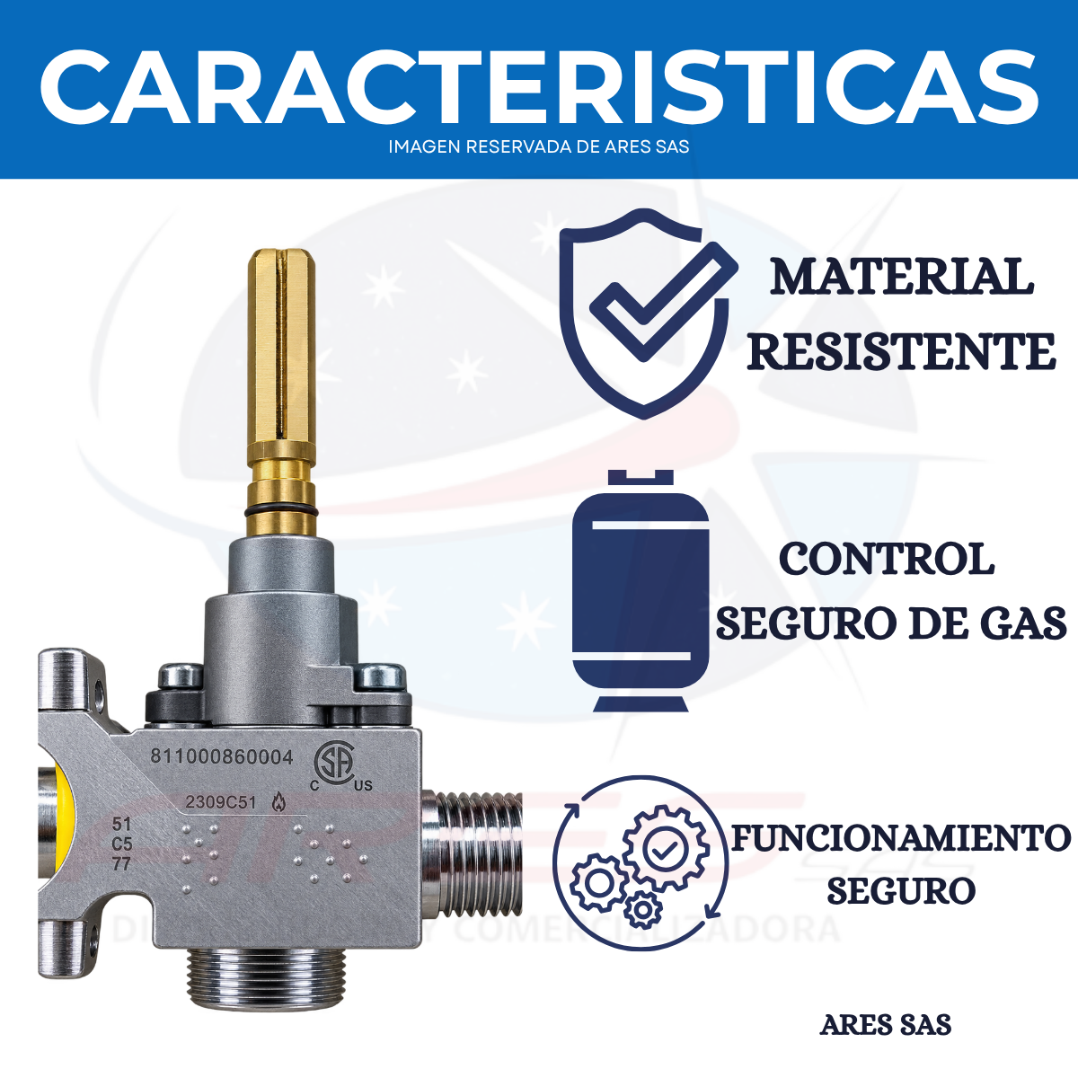 Valvula Cuadrada Para Estufa Haceb