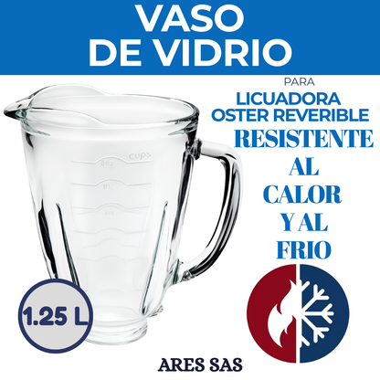 Kit Vaso Reversible + Tapa Para Licuadora Oster Reverible