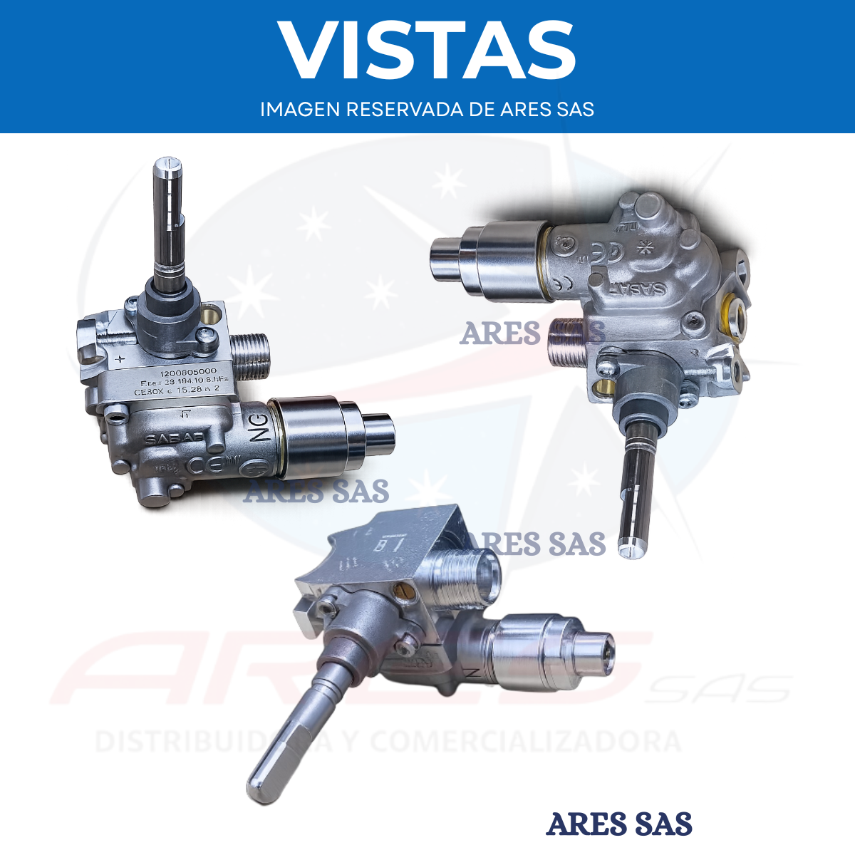 Valvula Para Estufa Challenger Aluminio SQ6765, SQ6767